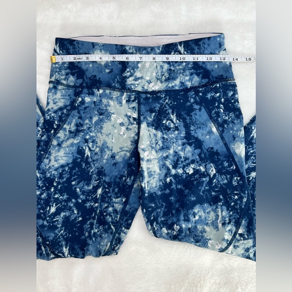 Sweaty Betty Leggings The Power 7/8 Length 27” Tie Dye Blue S - Picture 6 of 8